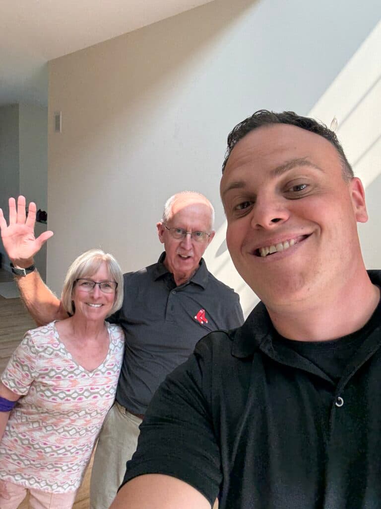 Joe with happy customers