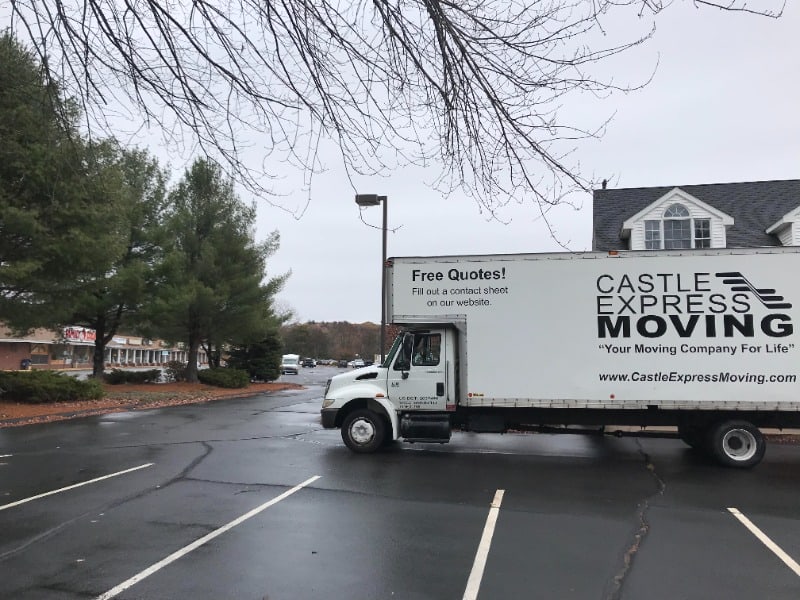 castle express moving truck ready for moving