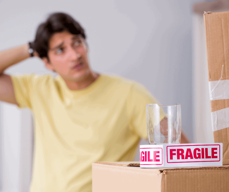 fragile items in a box